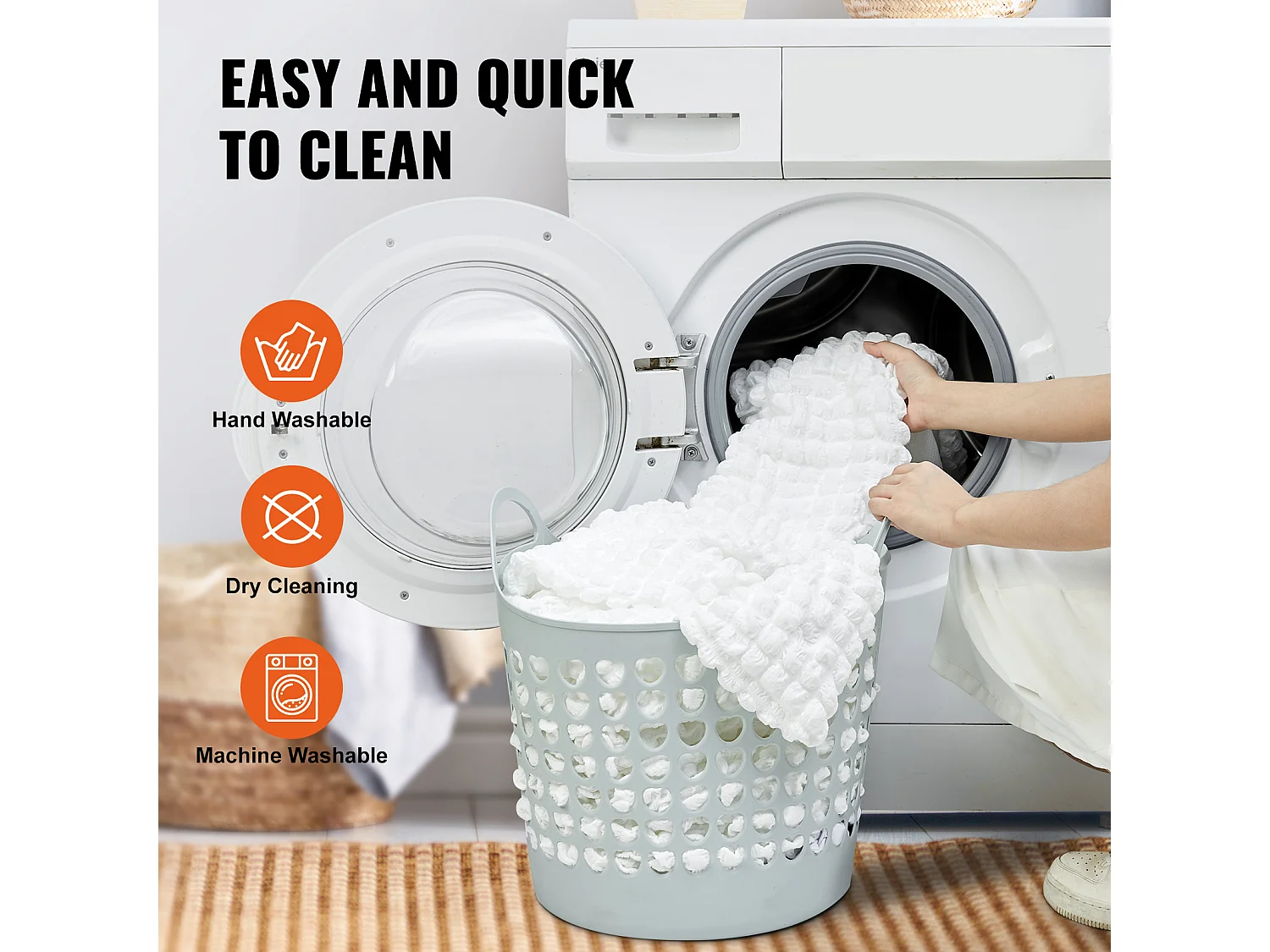 Housse de Chaise SucceBuy 4 Pièces, Blanc, de Chaise Pliantes en Élasthanne Extensible avec Jupe