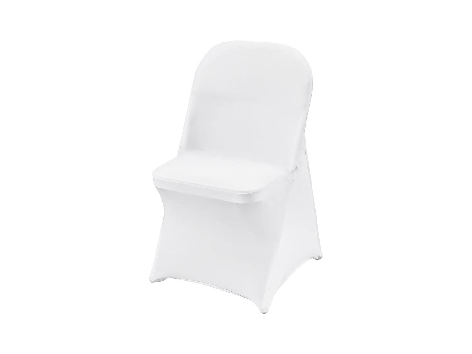 Housse de Chaise SucceBuy 50 Pièces, Blanc, de Chaise Pliantes en Élasthanne Extensible pour Mariage