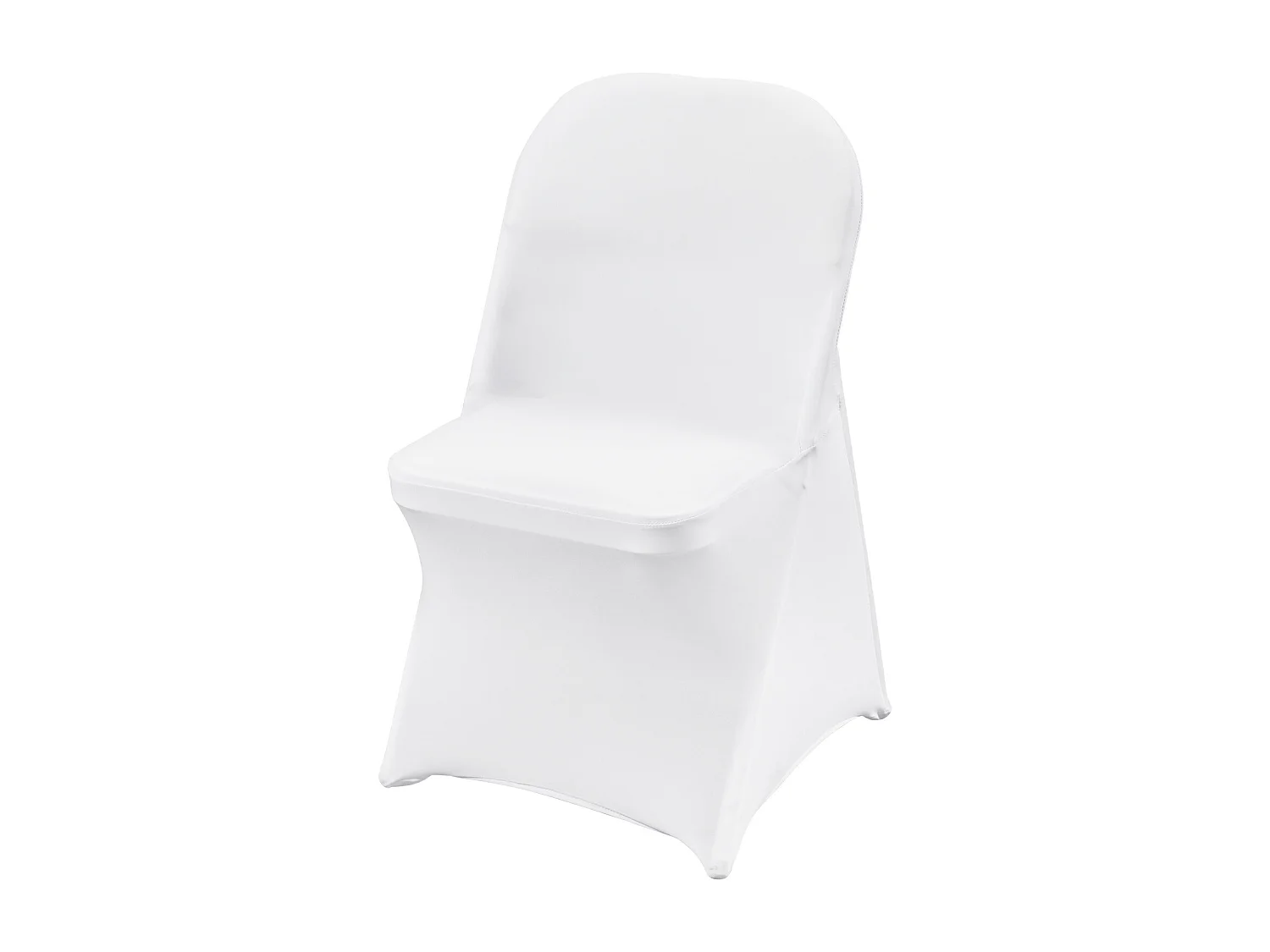 Housse de Chaise SucceBuy 50 Pièces, Blanc, de Chaise Pliantes en Élasthanne Extensible pour Mariage