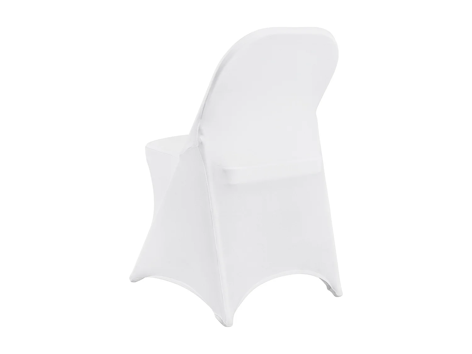 Housse de Chaise SucceBuy 50 Pièces, Blanc, de Chaise Pliantes en Élasthanne Extensible pour Mariage