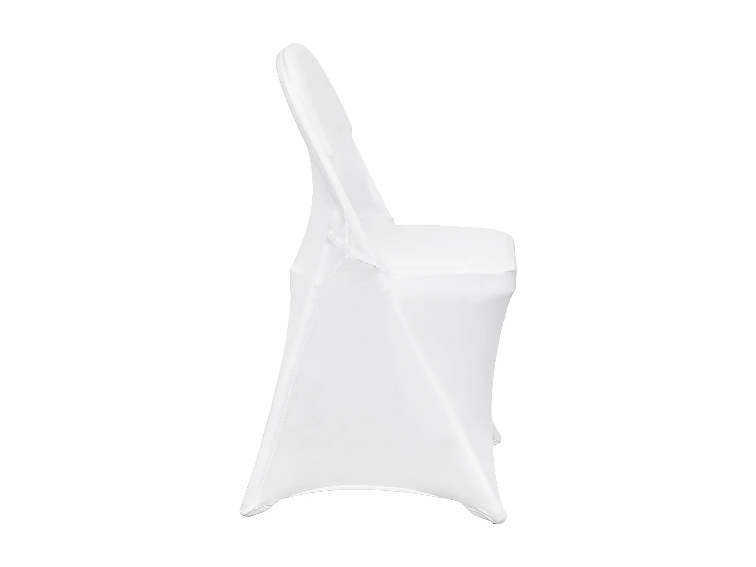 Housse de Chaise SucceBuy 50 Pièces, Blanc, de Chaise Pliantes en Élasthanne Extensible pour Mariage