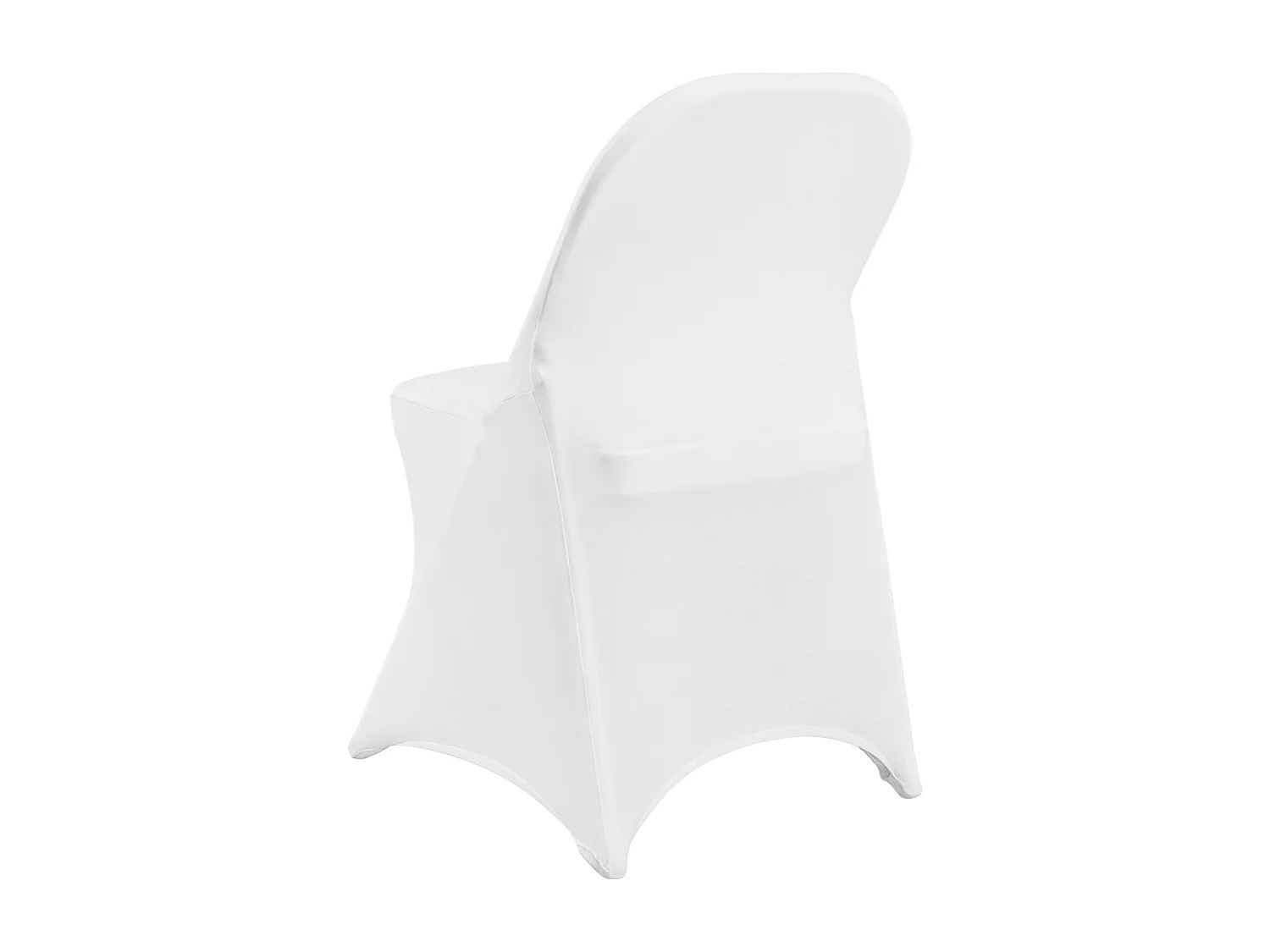 Housse de Chaise SucceBuy 12 Pièces, Blanc, Housses de Chaise Pliantes en Élasthanne Extensible pour Mariage et Fête