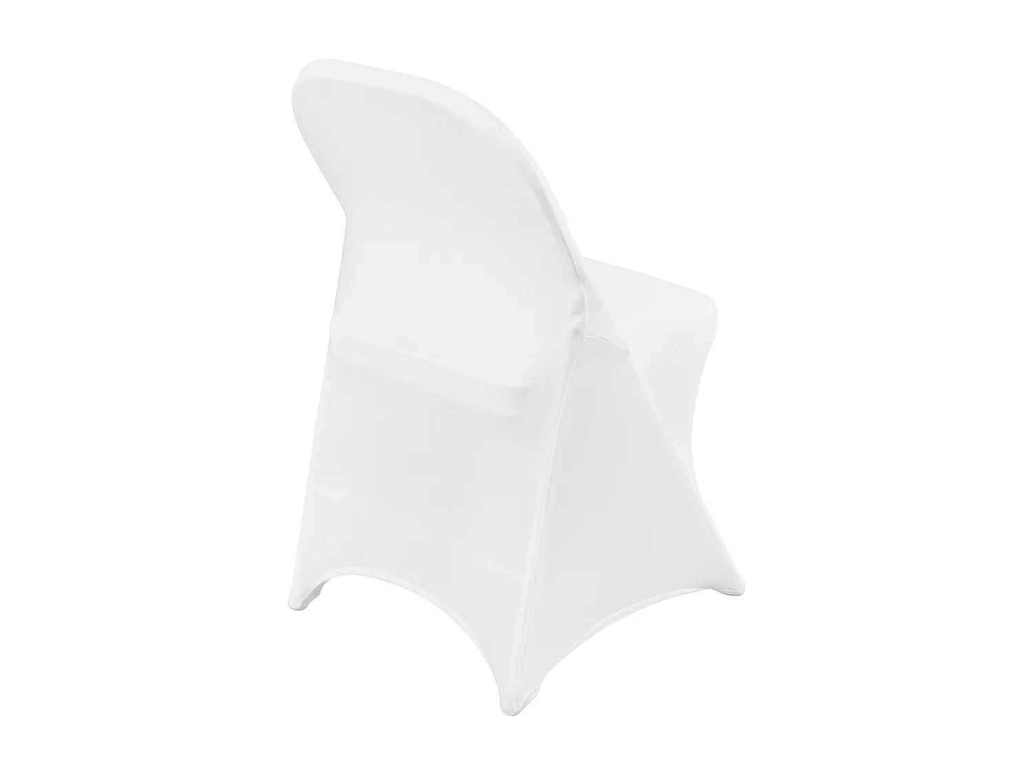 Housse de Chaise SucceBuy 12 Pièces, Blanc, Housses de Chaise Pliantes en Élasthanne Extensible pour Mariage et Fête