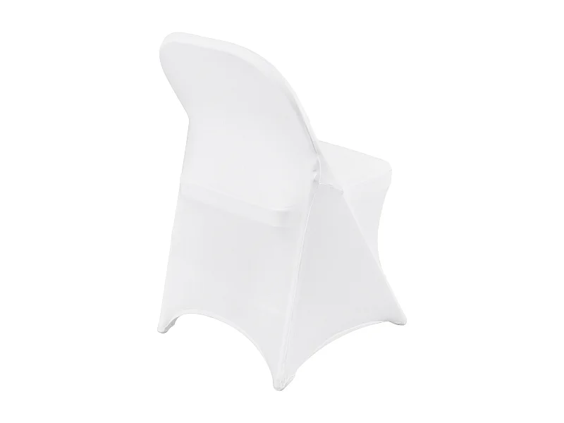 Housse de Chaise SucceBuy 12 Pièces, Blanc, Housses de Chaise Pliantes en Élasthanne Extensible pour Mariage et Fête