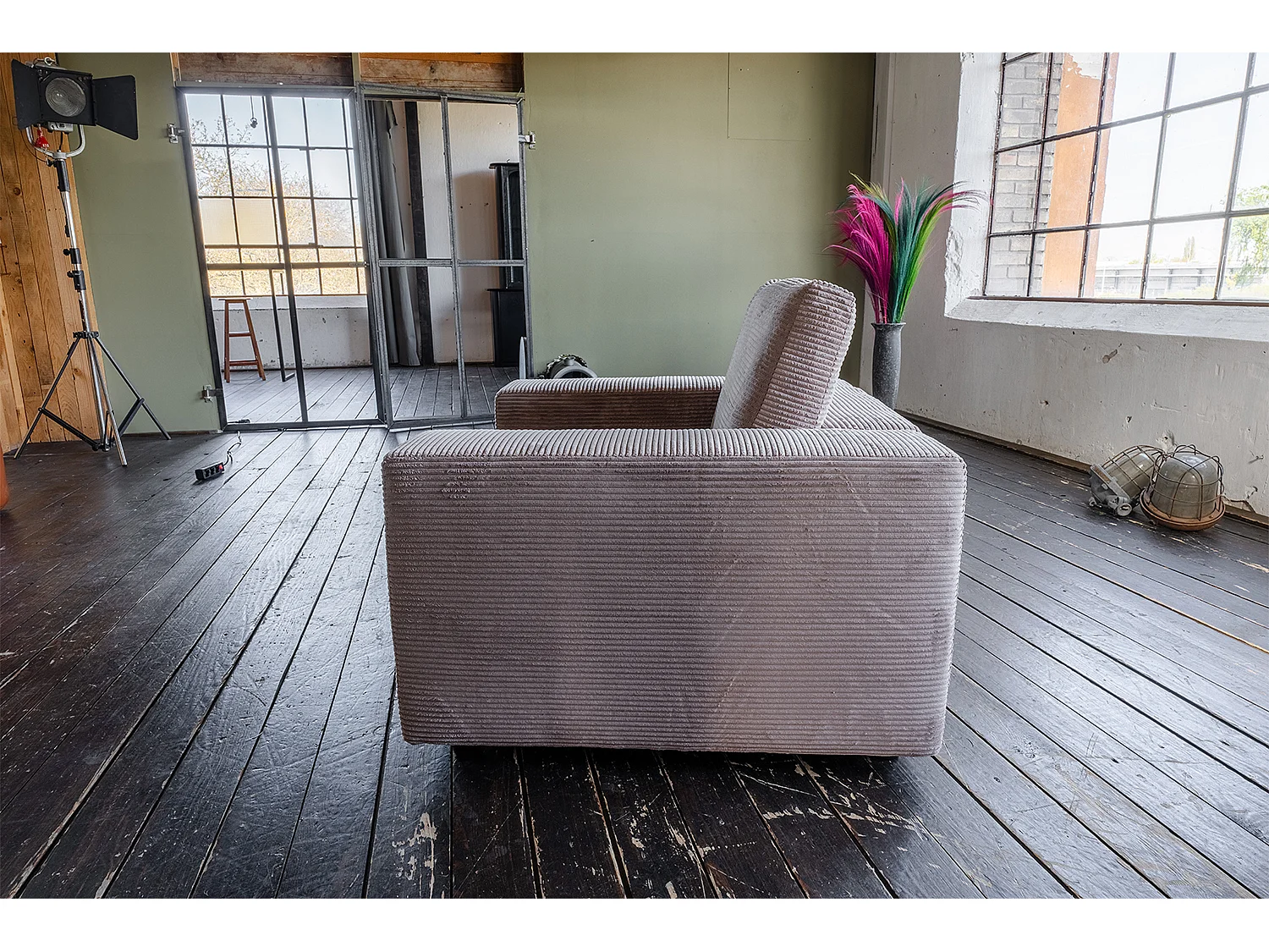 Einzelsessel - Taupe Cord - MADELINE