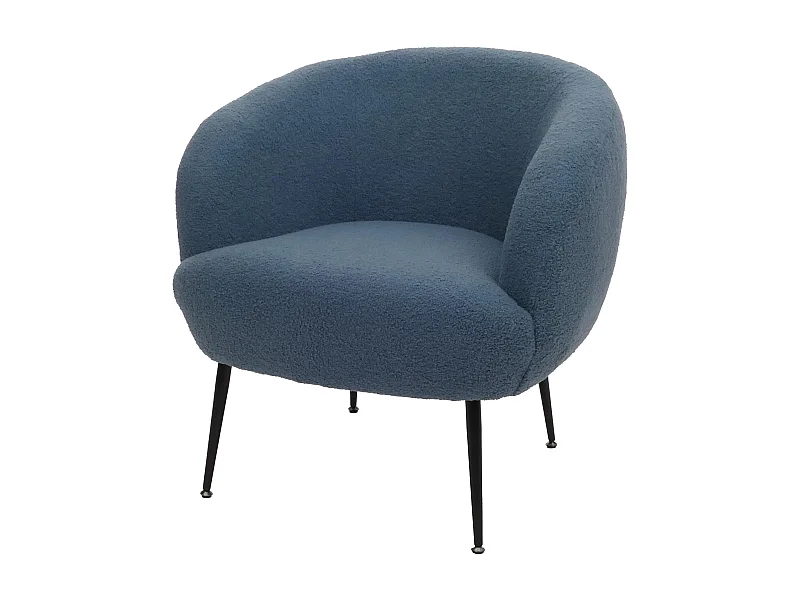 Fauteuil de salon MCW-O37,  bleu