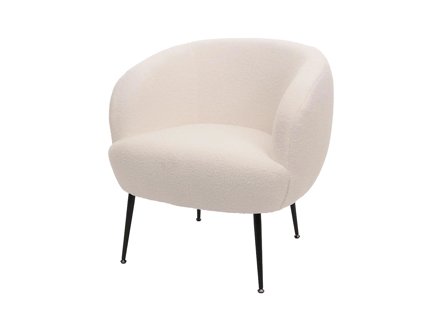 Fauteuil de salon MCW-O37,  blanc