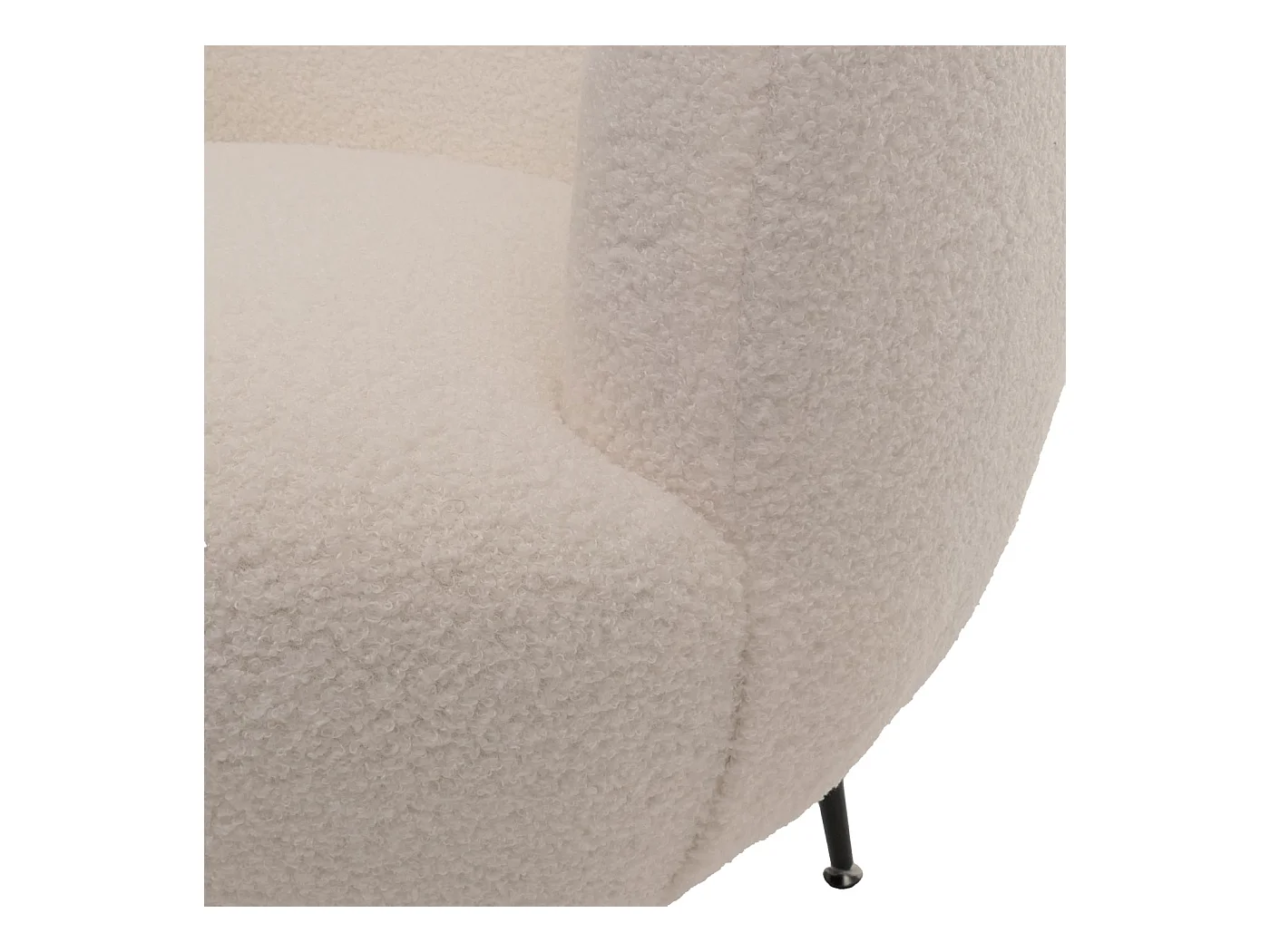 Fauteuil de salon MCW-O37,  blanc