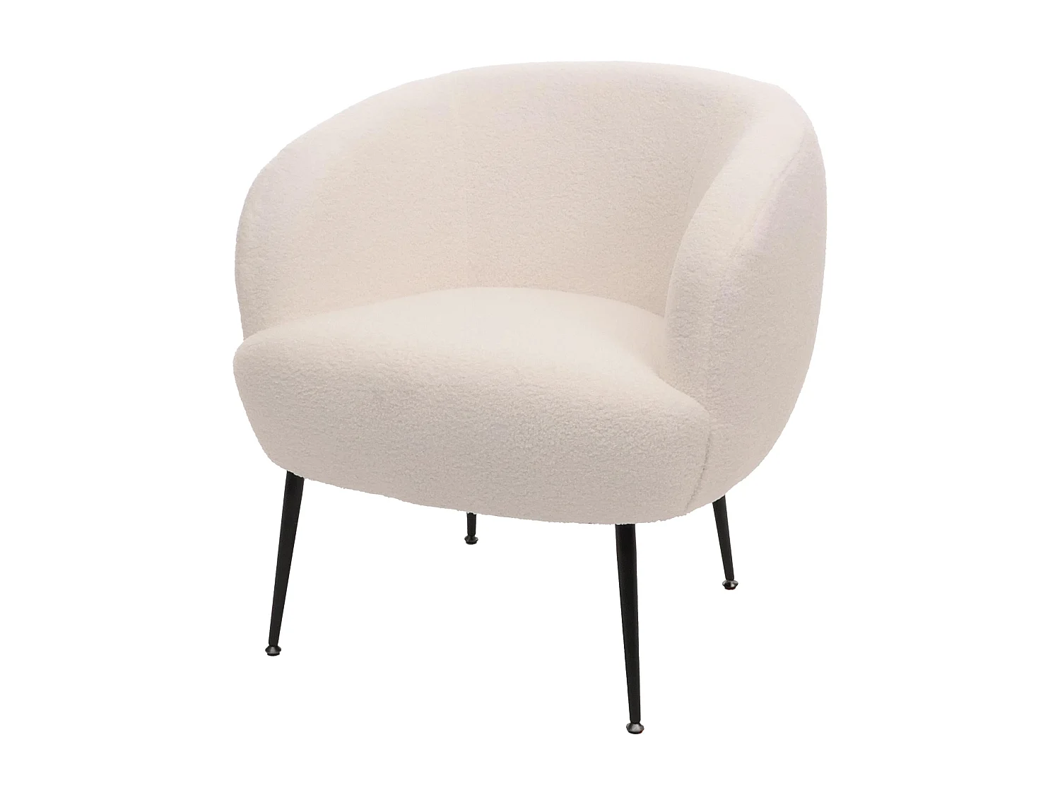 Fauteuil de salon MCW-O37,  blanc