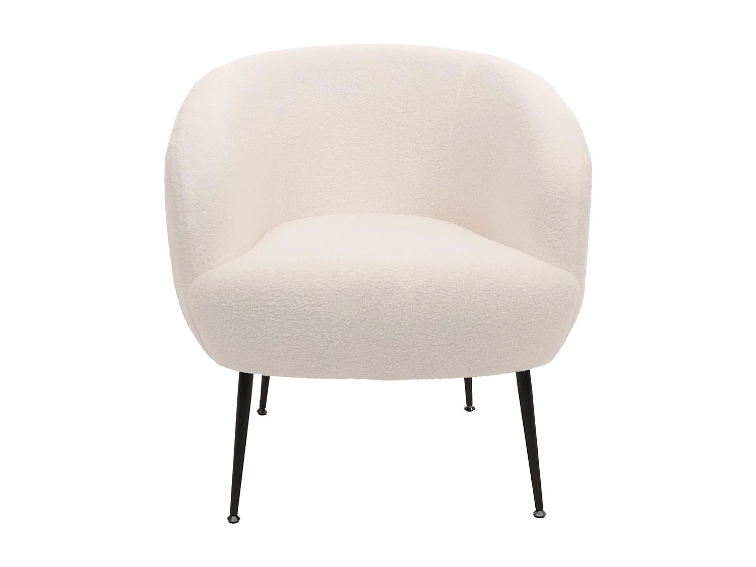 Fauteuil de salon MCW-O37,  blanc