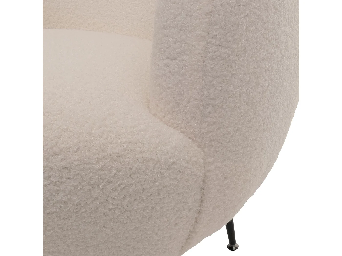 Fauteuil de salon MCW-O37,  blanc