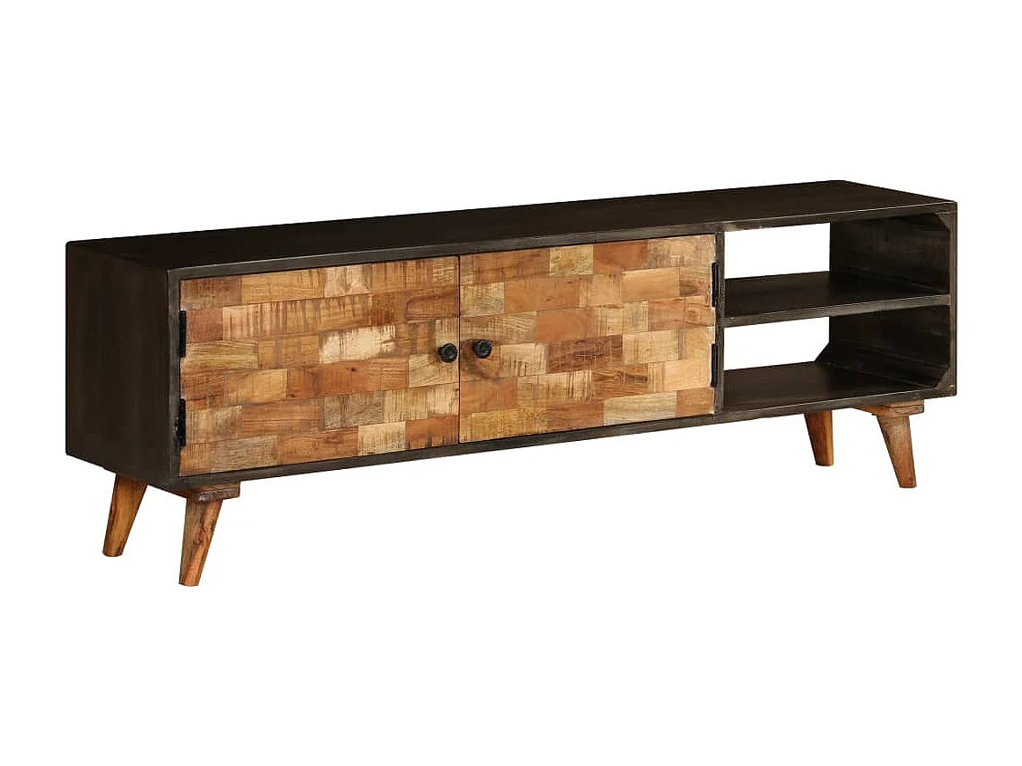 Meuble TV Bois de manguier massif 140 x 30 x 45 cm