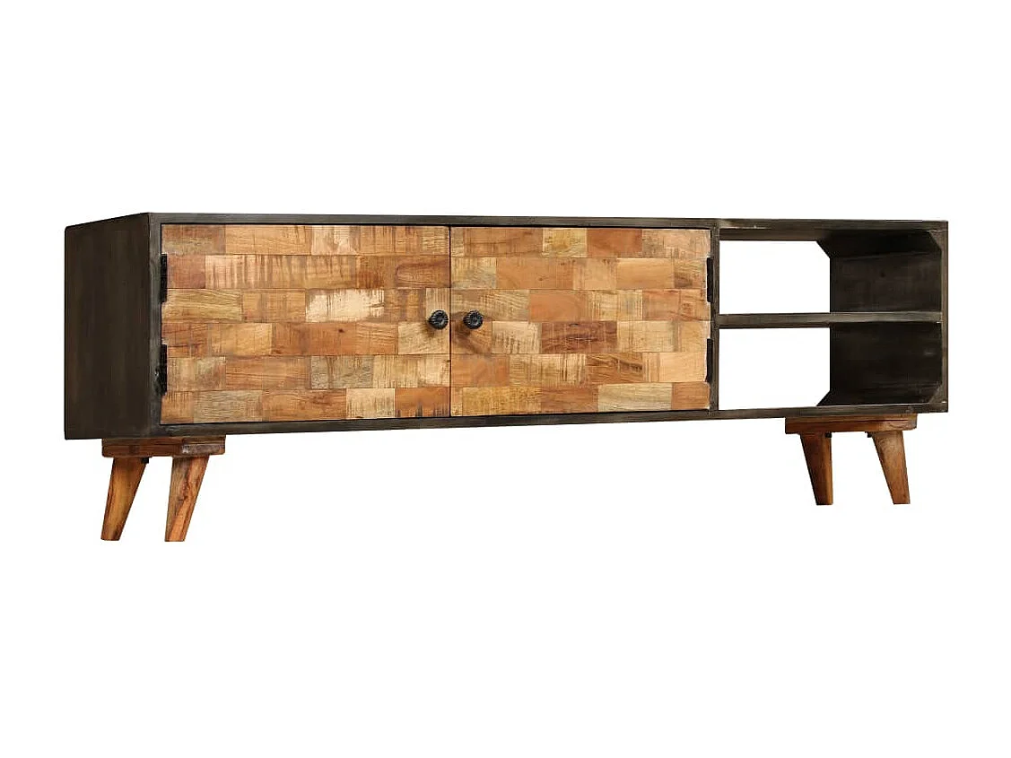 Meuble TV Bois de manguier massif 140 x 30 x 45 cm