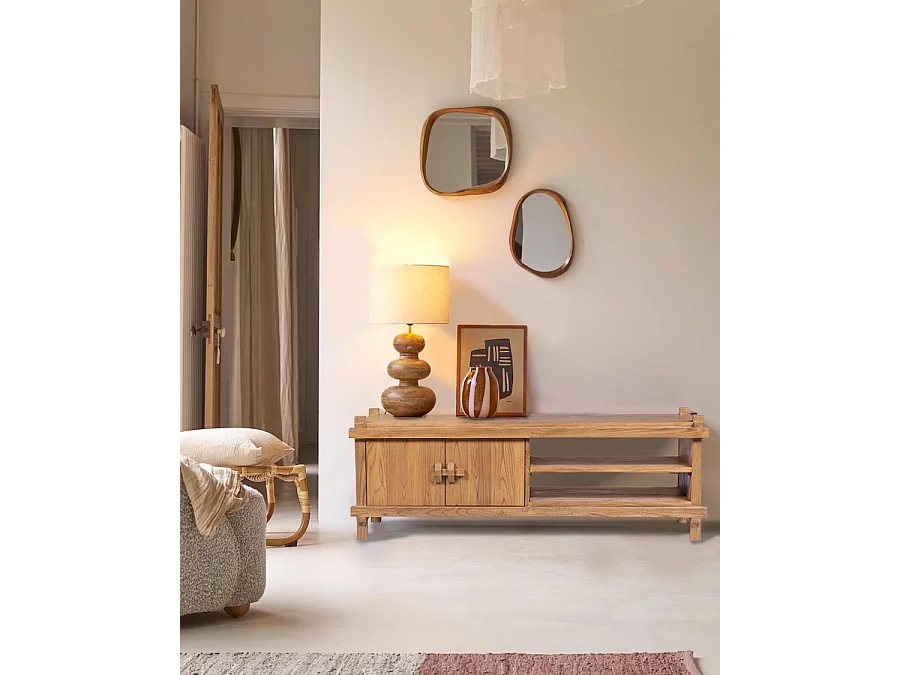 Nara - Meuble tv en bois de teck 150 cm