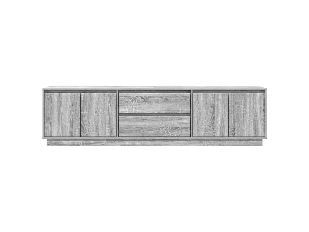 Móvel de TV com luzes LED 193,5x41x50 cm cinzento sonoma
