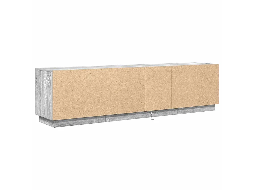 Móvel de TV com luzes LED 193,5x41x50 cm cinzento sonoma