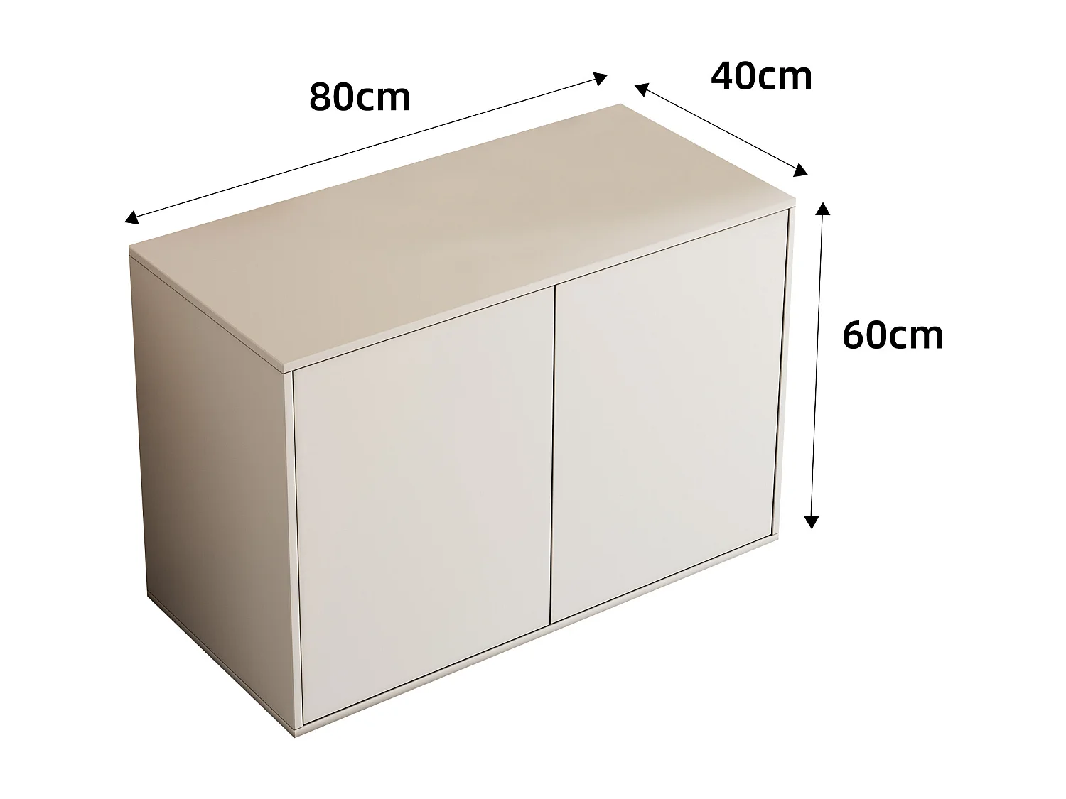 Cómoda de 3 cajones, mueble de almacenamiento y aparador, diseño modular, para dormitorio, salón y pasillo, armario de almacenamiento de 80 cm de ancho, blanco (B)