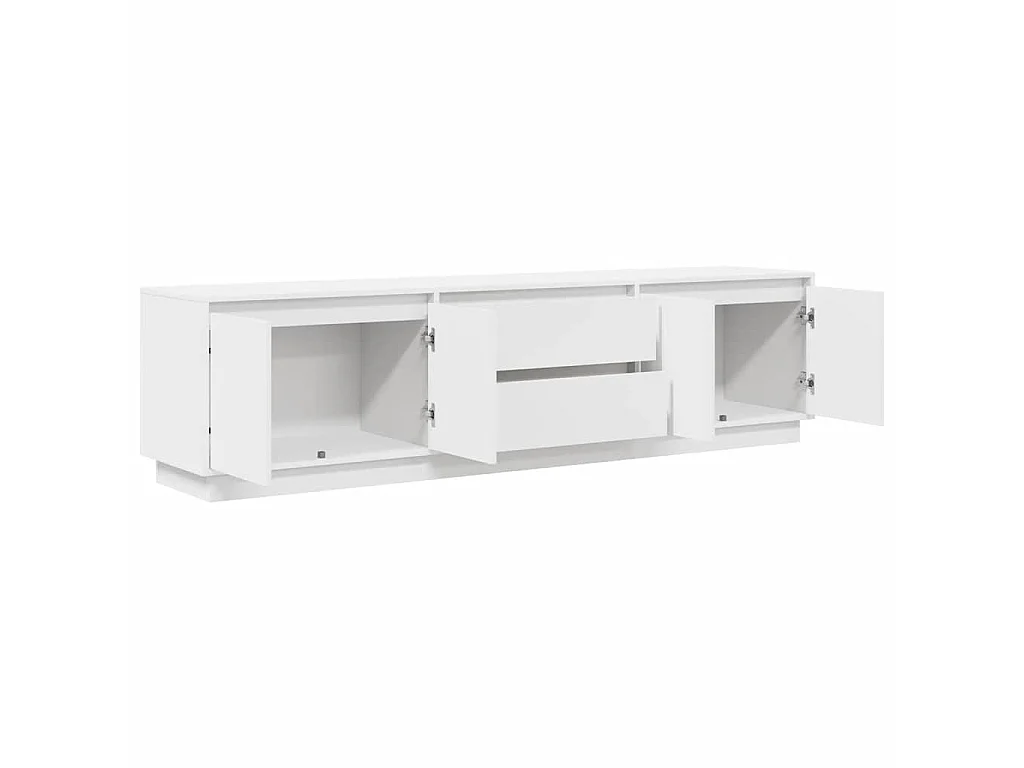 Meuble TV avec lumières LED blanc 193,5x41x50 cm