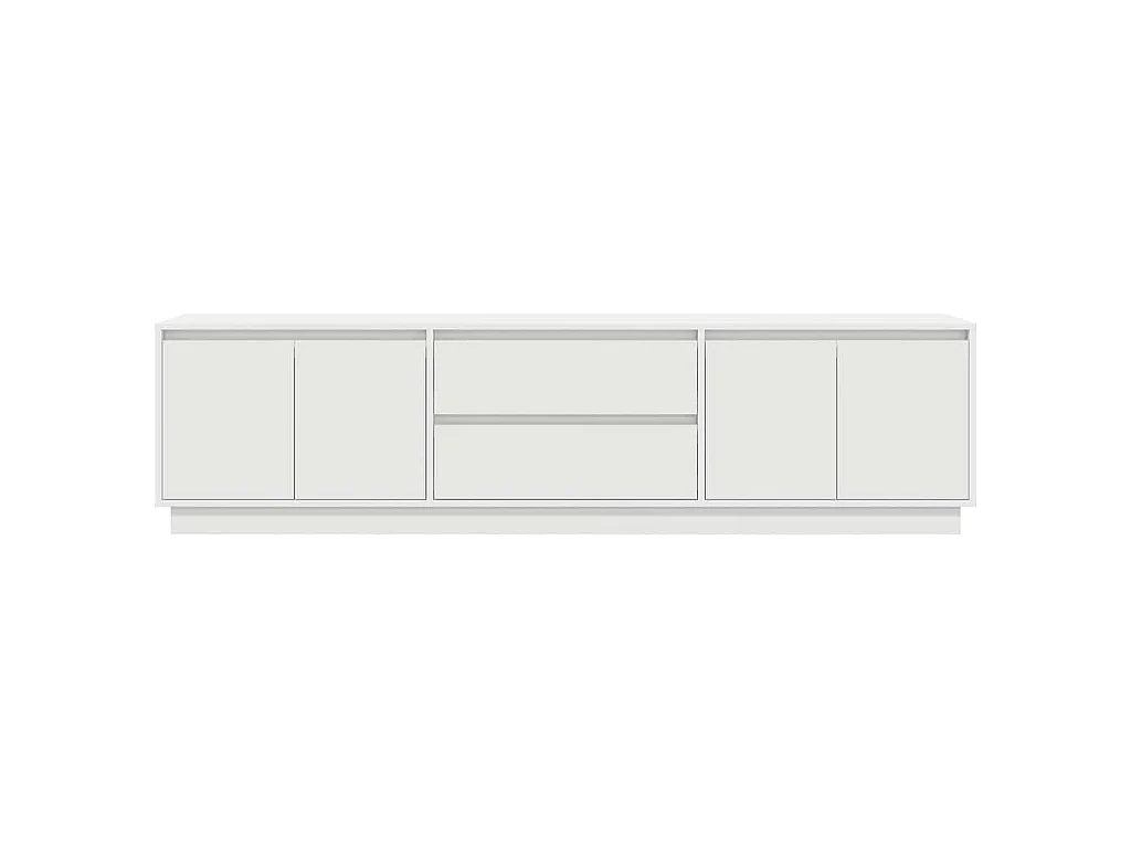 Meuble TV avec lumières LED blanc 193,5x41x50 cm
