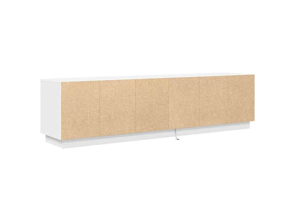 Meuble TV avec lumières LED blanc 193,5x41x50 cm