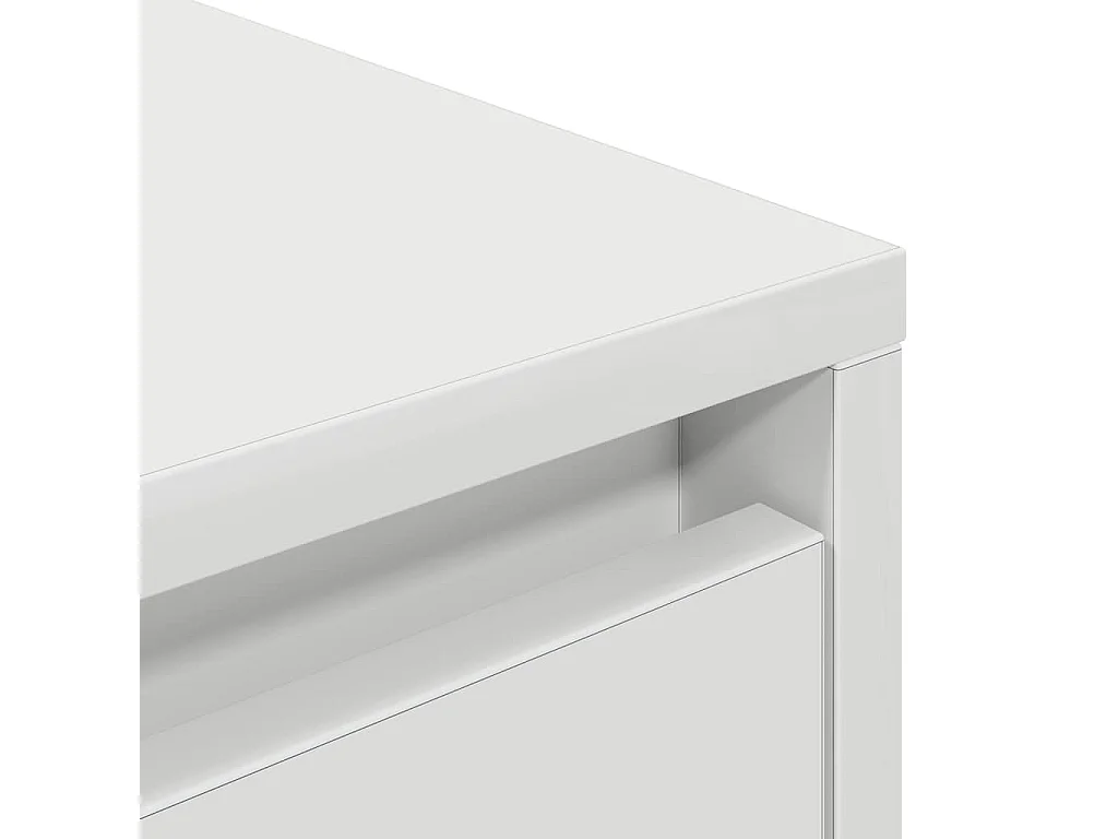 Meuble TV avec lumières LED blanc 193,5x41x50 cm