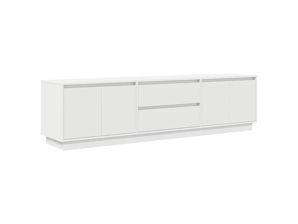 Meuble TV avec lumières LED blanc 193,5x41x50 cm