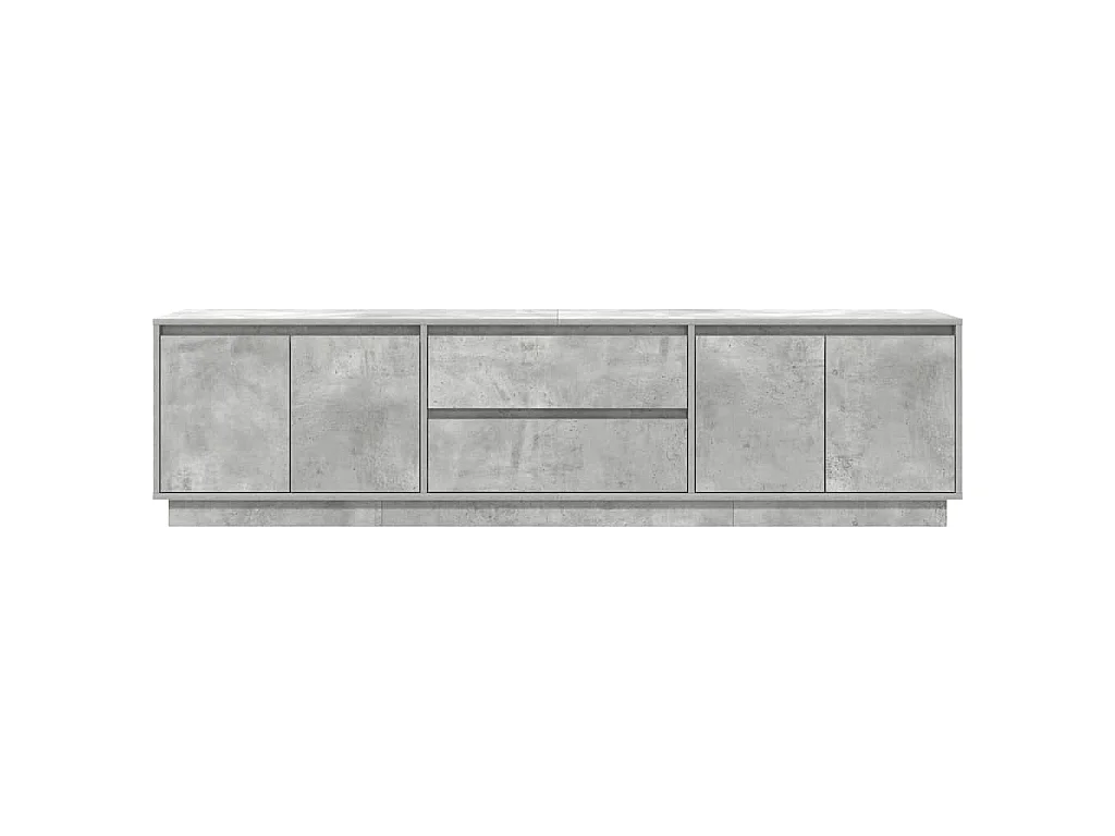Meuble TV avec lumières LED gris béton 193,5x41x50 cm