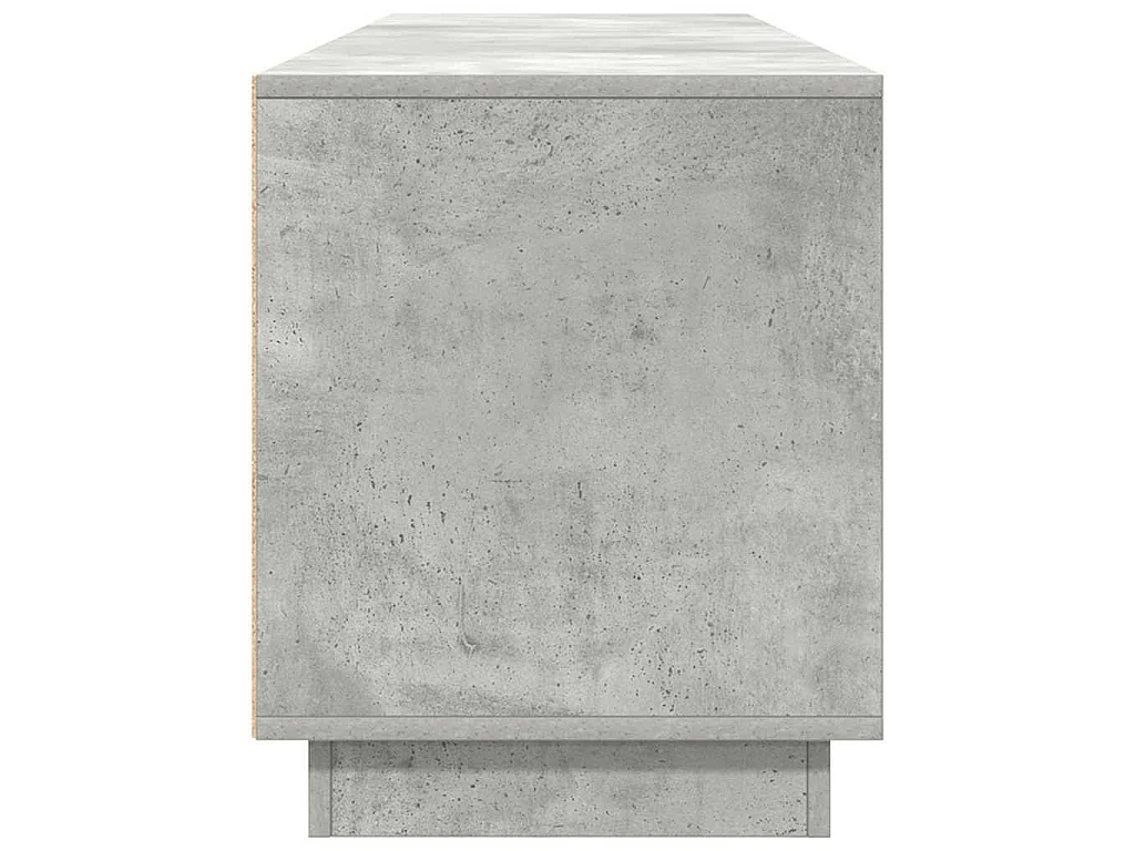 Meuble TV avec lumières LED gris béton 193,5x41x50 cm