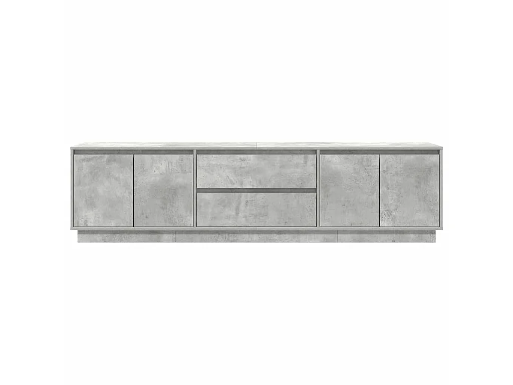 Meuble TV avec lumières LED gris béton 193,5x41x50 cm