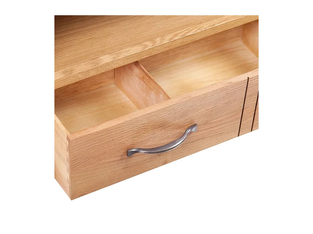 Meuble TV avec tiroir 88 x 42 x 46 cm Bois de chêne solide