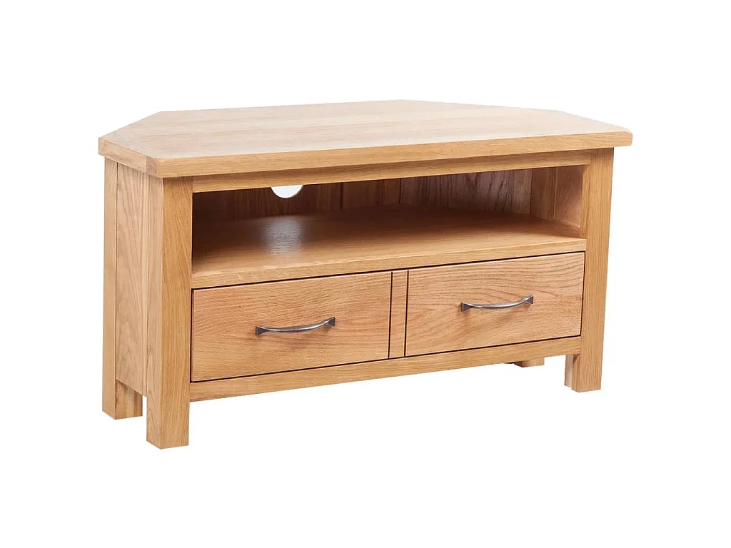 Mobile TV con Cassetto 88 x 42 x 46 cm Legno Massello di Rovere