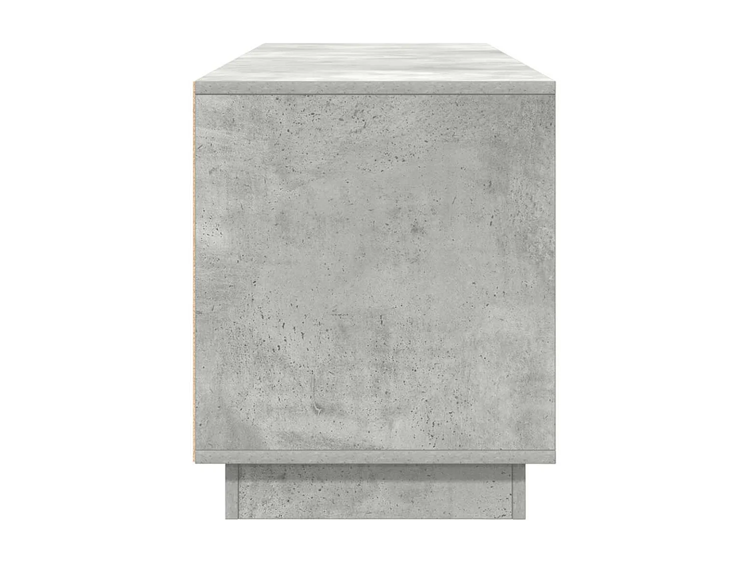 Meuble TV avec lumières LED gris béton 160,5x41x50 cm