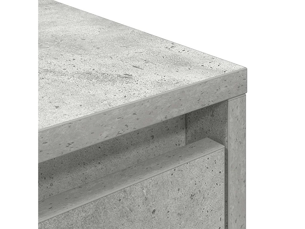 Meuble TV avec lumières LED gris béton 160,5x41x50 cm