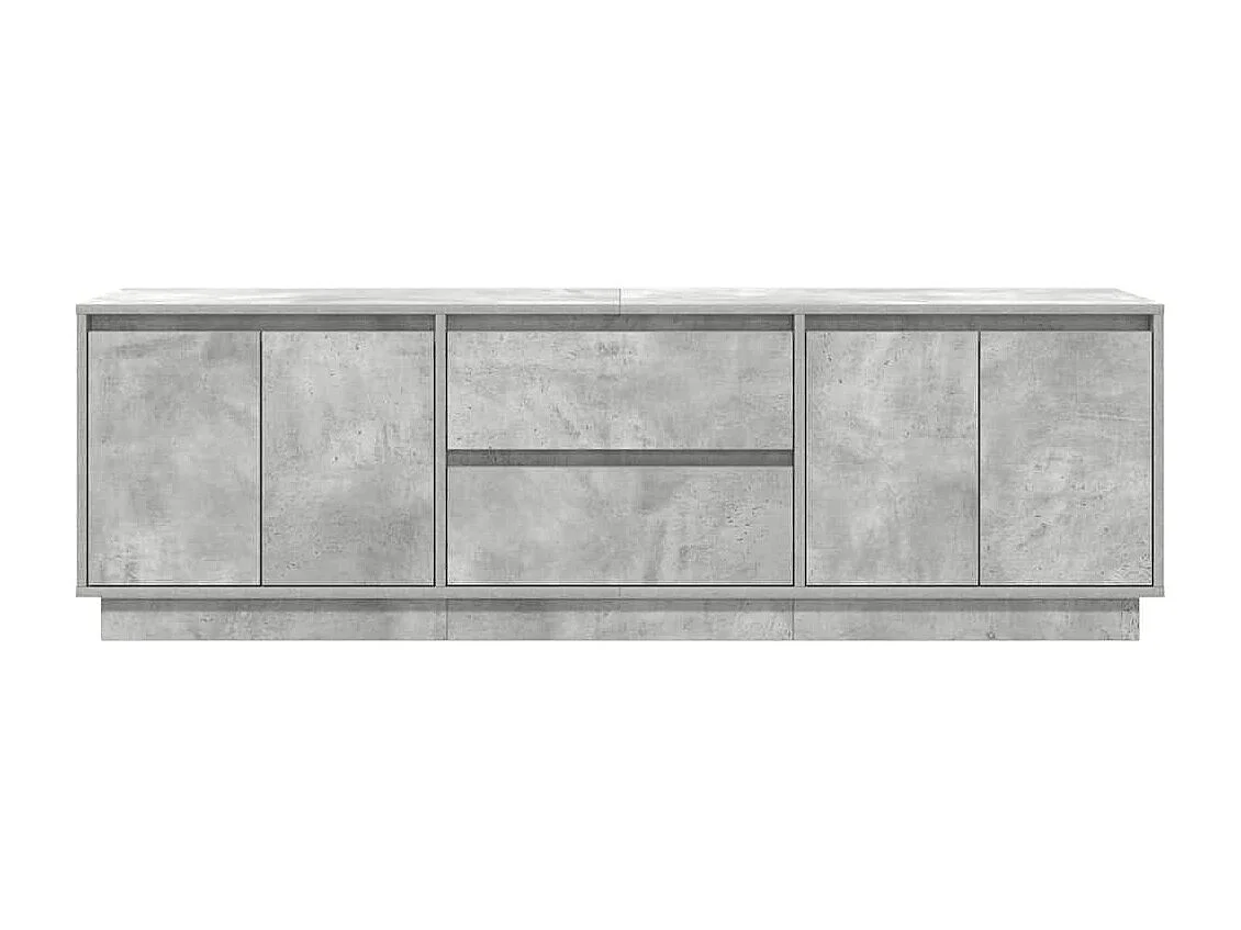 Meuble TV avec lumières LED gris béton 160,5x41x50 cm