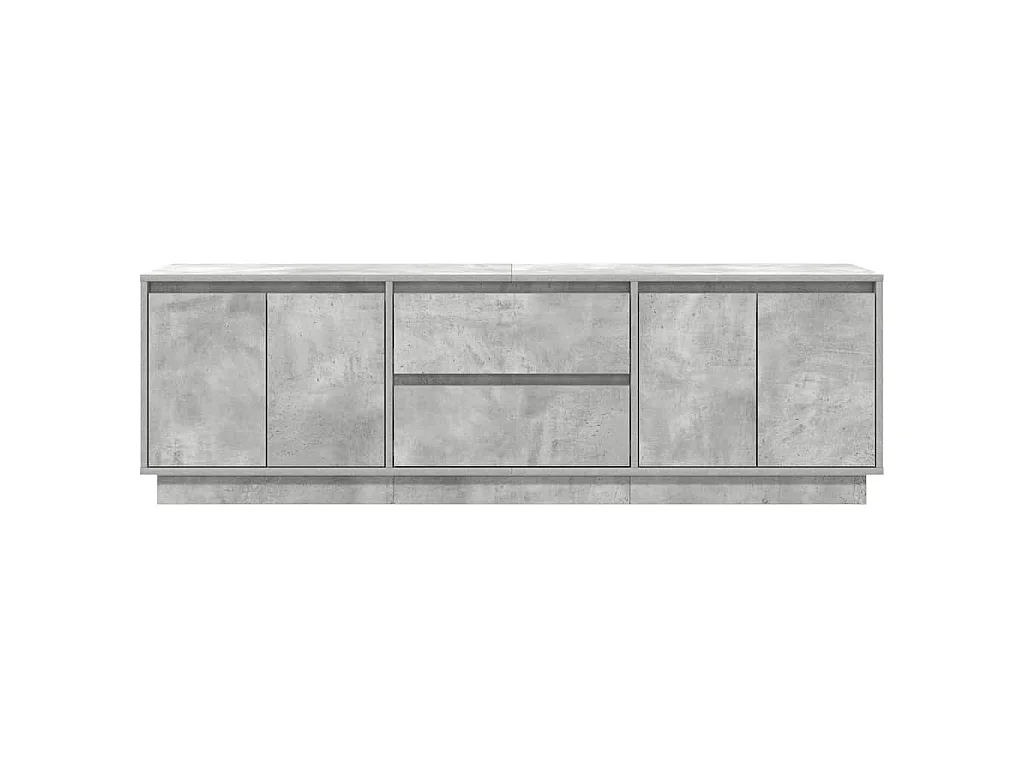 Meuble TV avec lumières LED gris béton 160,5x41x50 cm