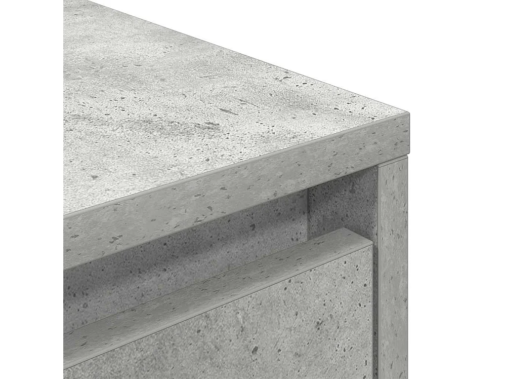 Meuble TV avec lumières LED gris béton 160,5x41x50 cm