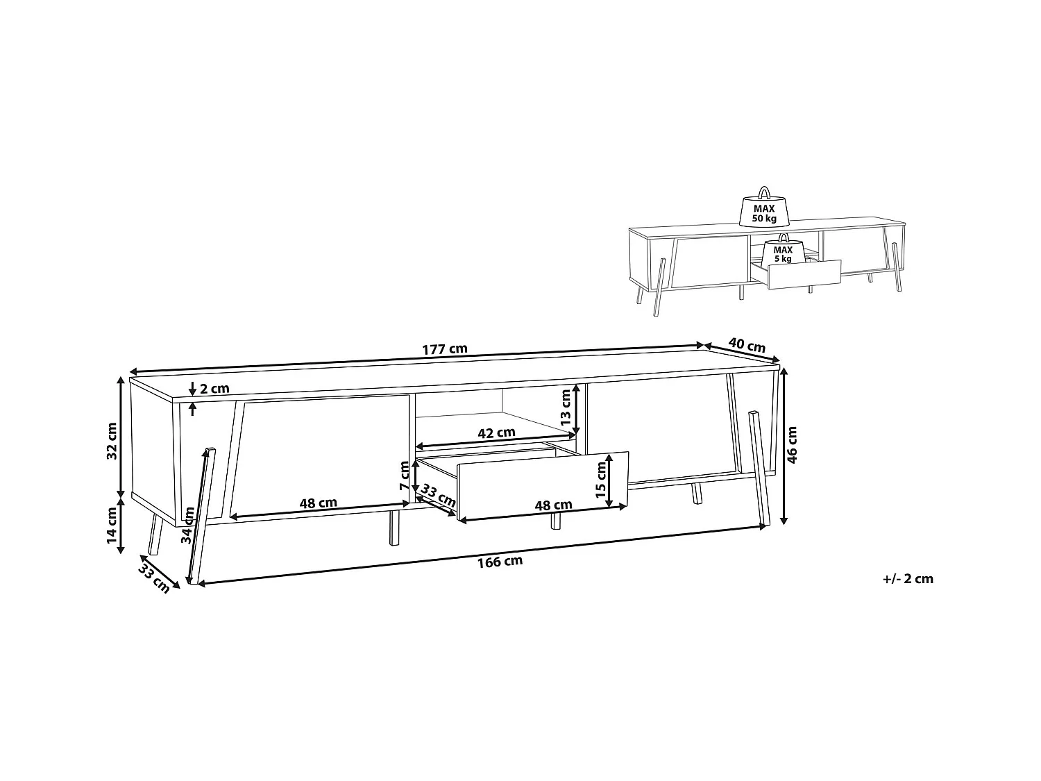 Meuble TV BLACKPOOL Blanc