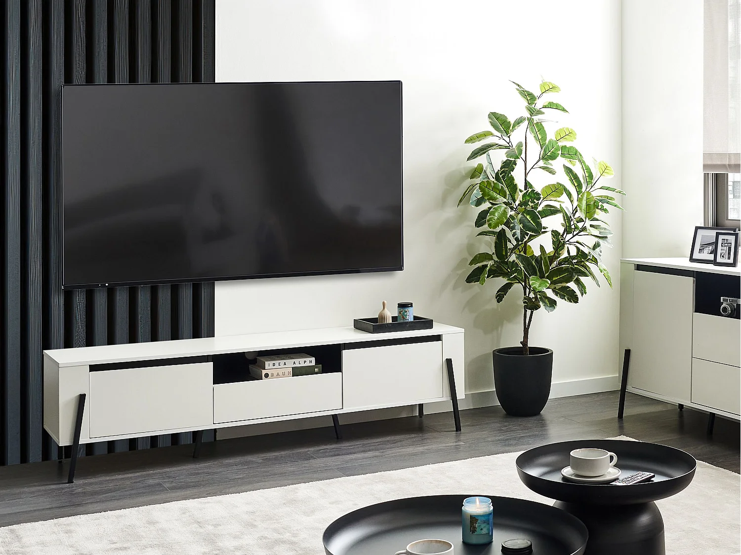 Meuble TV BLACKPOOL Blanc