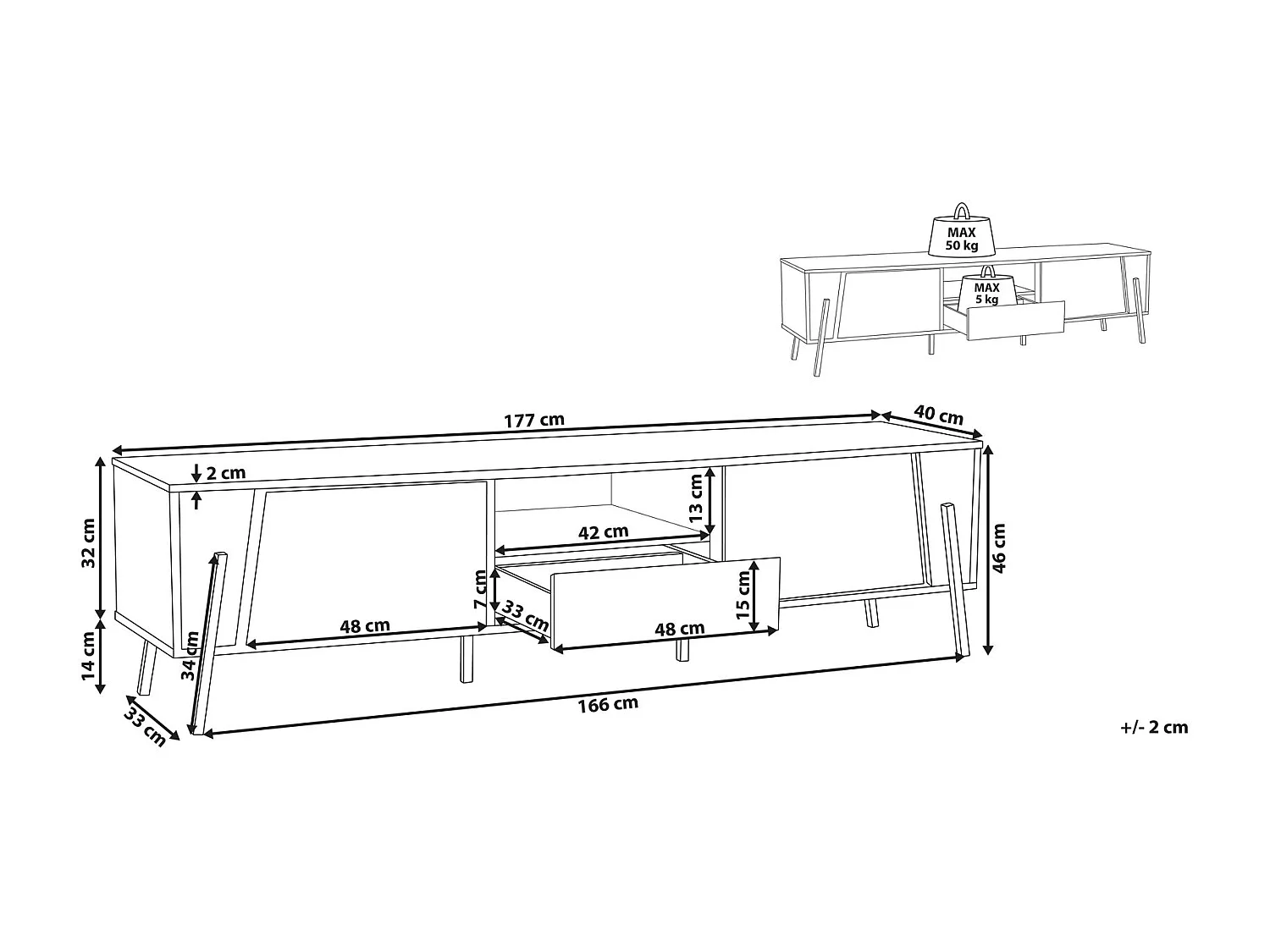Meuble TV BLACKPOOL Blanc
