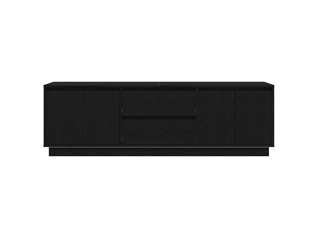 Meuble TV avec lumières LED chêne noir 160,5x41x50 cm