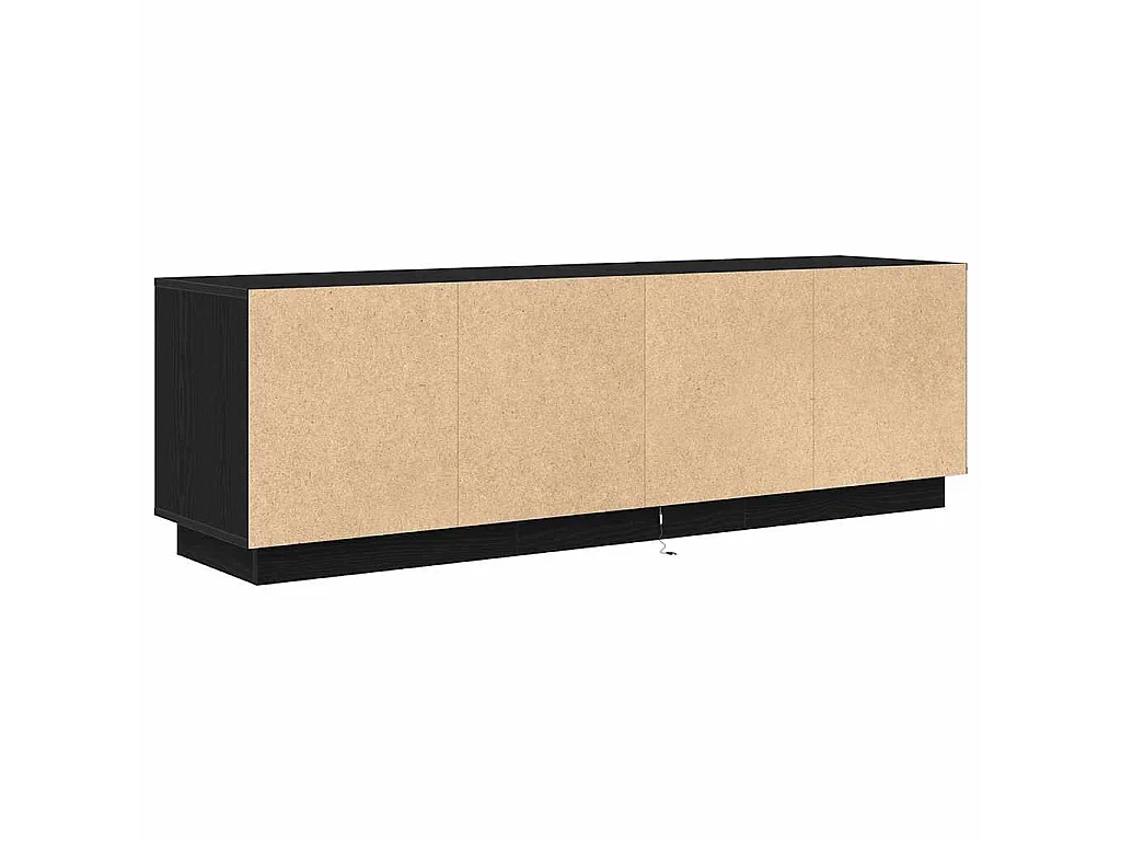 Meuble TV avec lumières LED chêne noir 160,5x41x50 cm