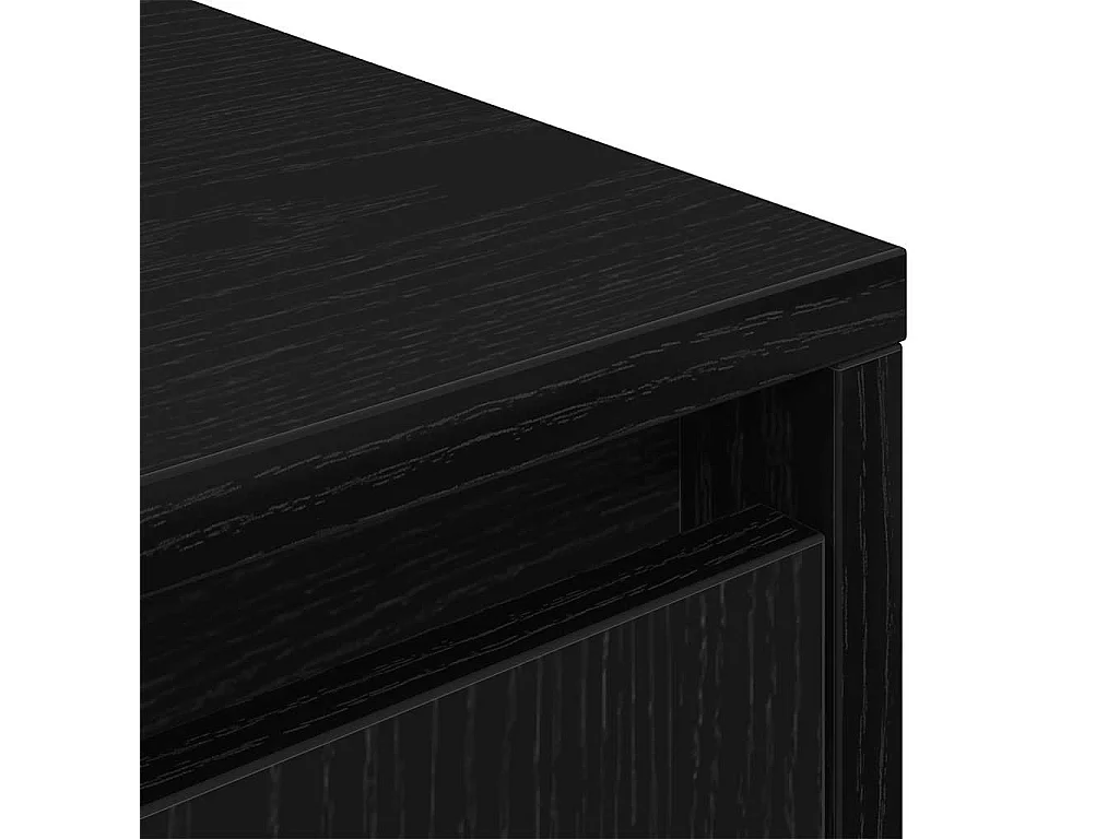 Meuble TV avec lumières LED chêne noir 160,5x41x50 cm