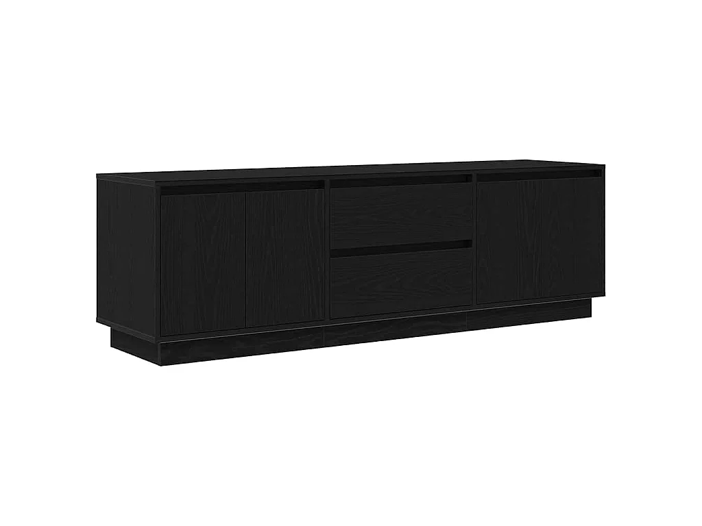 Meuble TV avec lumières LED chêne noir 160,5x41x50 cm