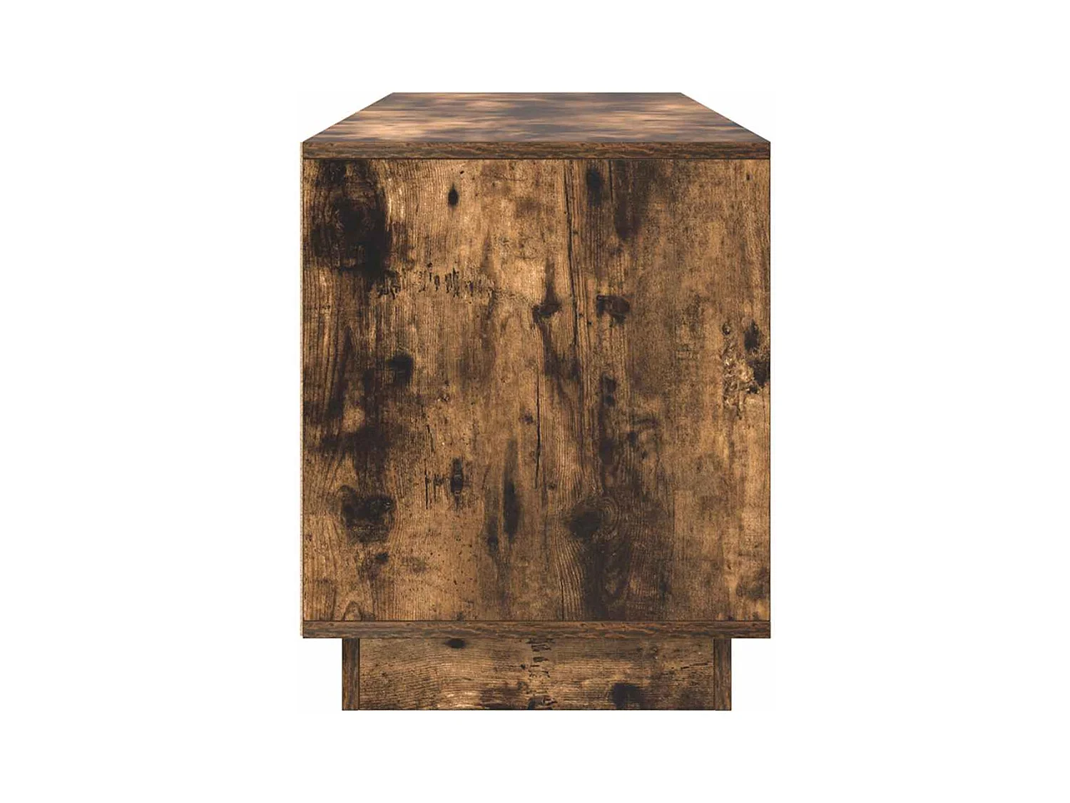 Meuble TV avec lumières LED chêne fumé 160,5x41x50 cm