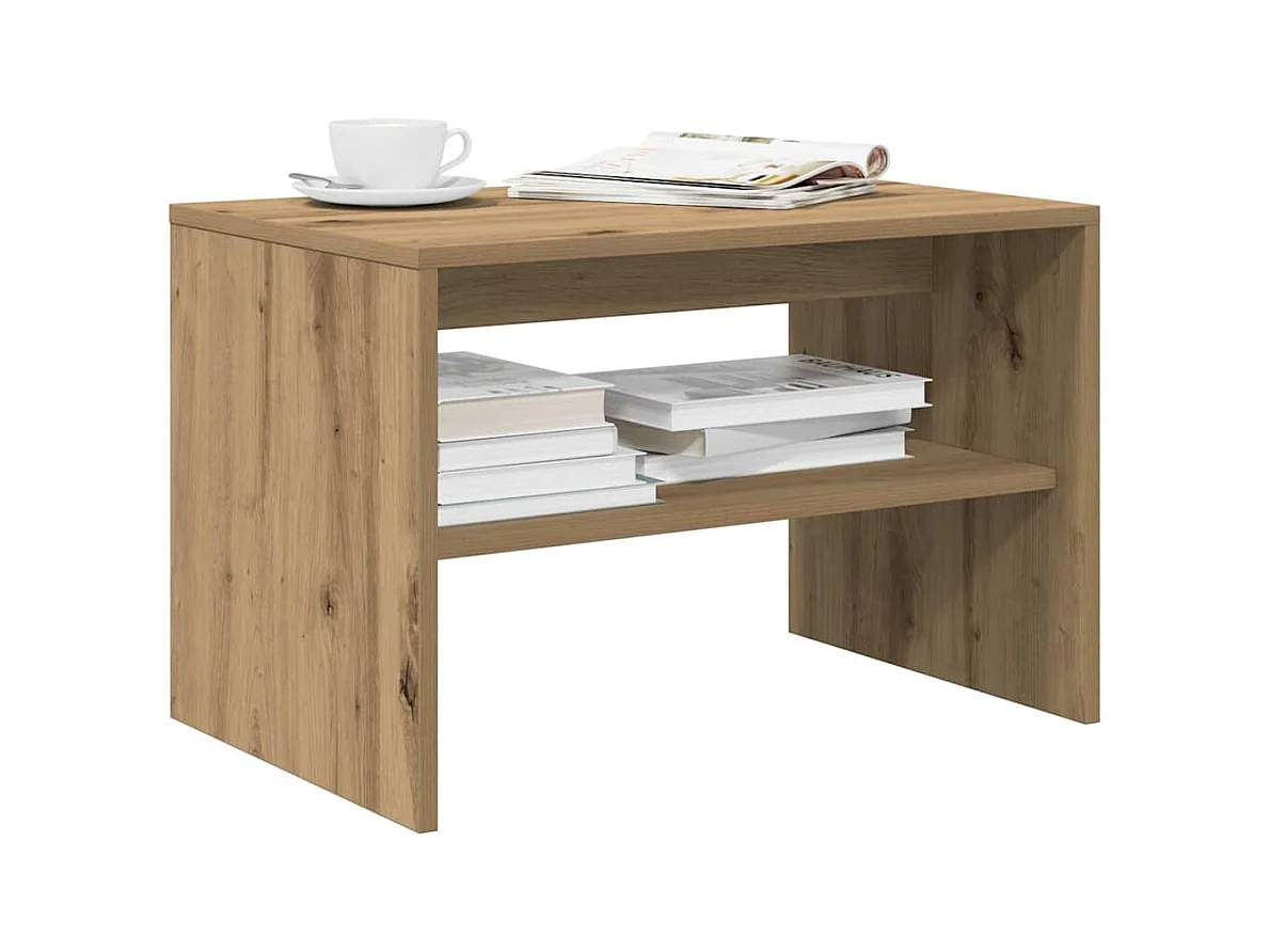 Meuble TV chêne artisanal 60x40x40 cm bois d'ingénierie