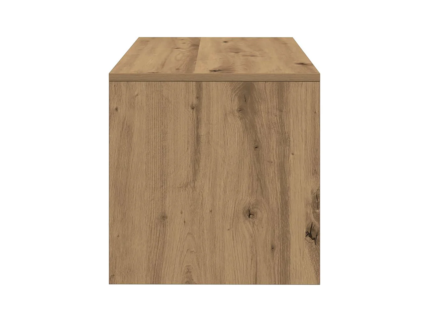 Meuble TV chêne artisanal 60x40x40 cm bois d'ingénierie