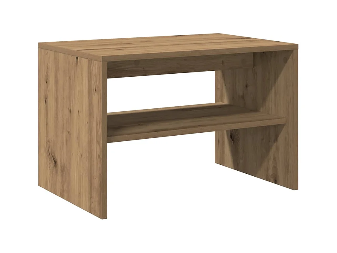 Meuble TV chêne artisanal 60x40x40 cm bois d'ingénierie