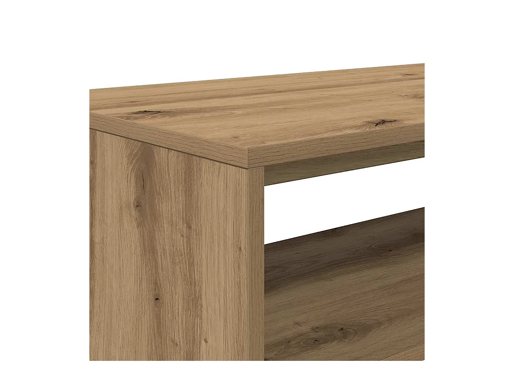 Meuble TV chêne artisanal 60x40x40 cm bois d'ingénierie