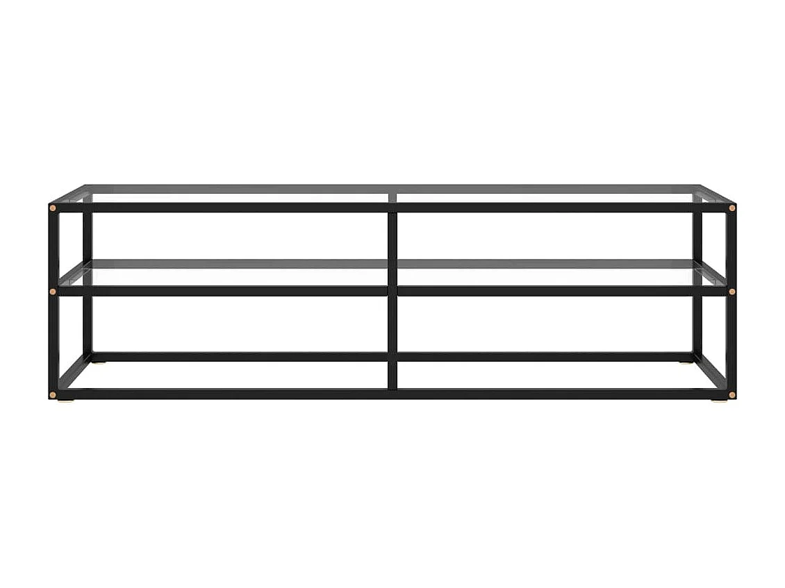 TV-Schrank Schwarz mit Hartglas 140x40x40 cm