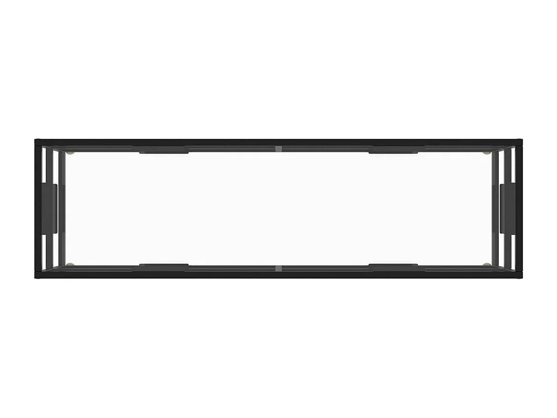 TV-Schrank Schwarz mit Hartglas 140x40x40 cm